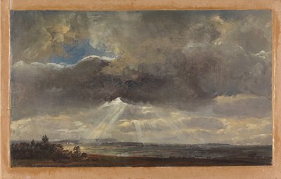 Clouds and Sunbeams over the Windberg near Dresden by Johan Christian Dahl